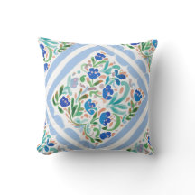Cojín Folk light blue