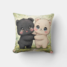 Cojín kawaii decorativo de dos ositos kudde