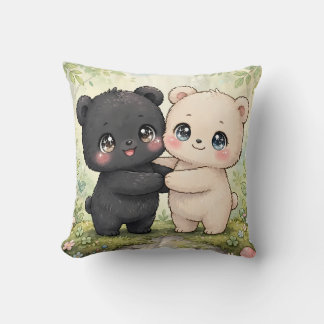 Cojín kawaii decorativo de dos ositos kudde