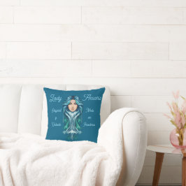 Cojín Lady Acuario – Arte zodiacal para tu espacio Kudde