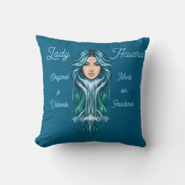 Cojín Lady Acuario – Arte zodiacal para tu espacio Kudde