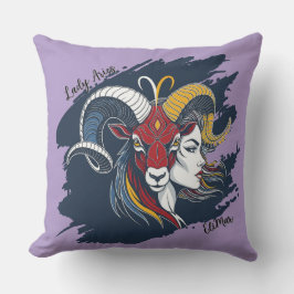 Cojín Lady Aries - Mujer Zodíaco Carnero Kudde
