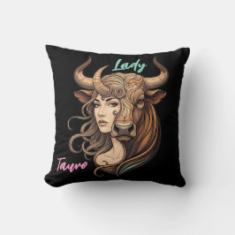 Cojín Lady Tauro – Arte zodiacal para tu hogar Kudde
