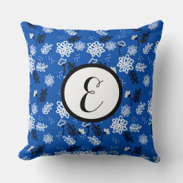 Cojín Lumbar Blue leaves romantic garden Kudde