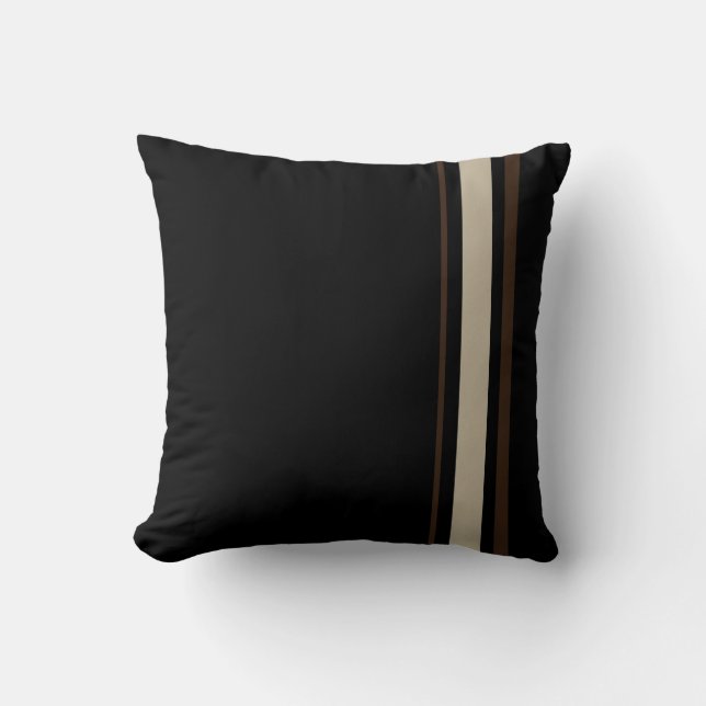 cojin negro con lineas marron y beige kudde (Framsida)