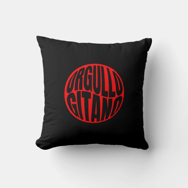 Cojín negro original personalizado orgullo gitano. kudde (Framsida)