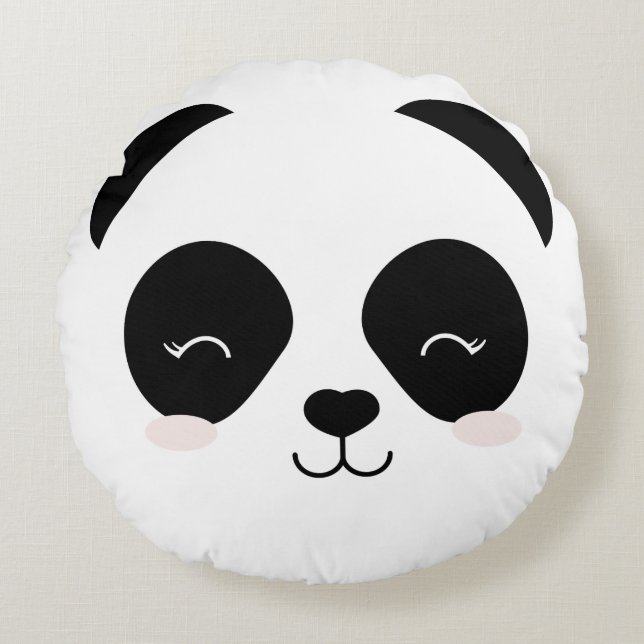 Cojín oso panda rund kudde (Framsidan)
