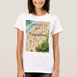 Cojín Playero Personalizable Copacabana Hotel Sol T Shirt