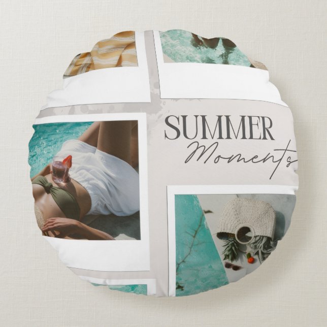 Cojín Redondo Decorativo Personalizado | Suave Rund Kudde (Framsidan)