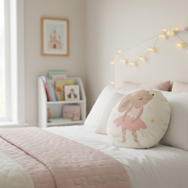 Cojín Redondo Mouse ballerina pillow, mouse baller Rund Kudde (Skapare uppladdad)