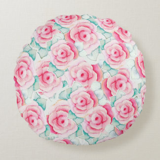 cojín redondo Throw Pillow Roses Rund Kudde