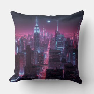 Cojines de decoración noche en la ciudad kudde