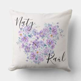 Cojines Personalizados para Parejas en Tonos Lila Kudde