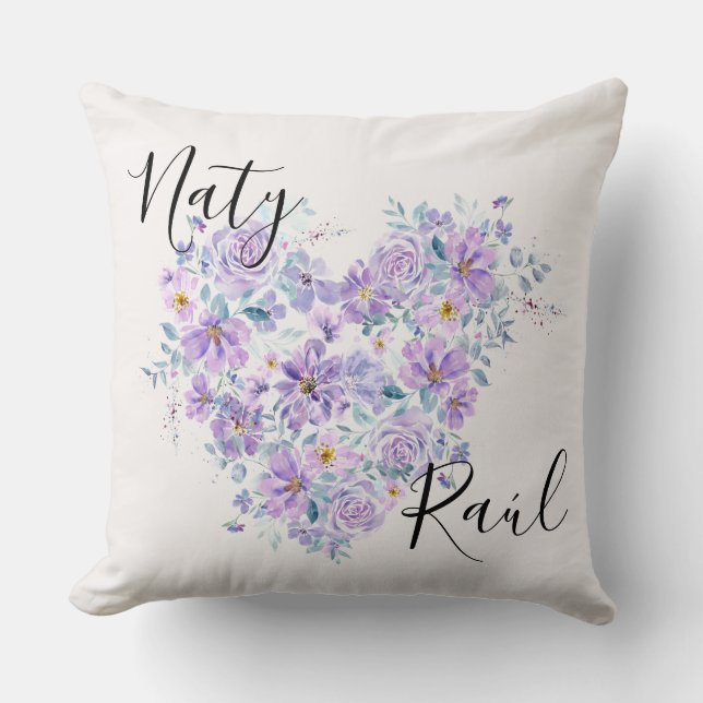 Cojines Personalizados para Parejas en Tonos Lila Kudde (Framsida)