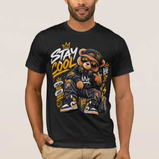 Cojt gatumode Teddybjörn – Urban Hip Hop Graffiti T Shirt