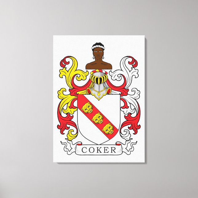 Coker Family Crest Canvastryck (Framsida)