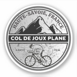Col de Joux Plane franska Alperna cykeltur Klistermärken