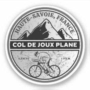 Col de Joux Plane franska Alperna cykeltur Klistermärken