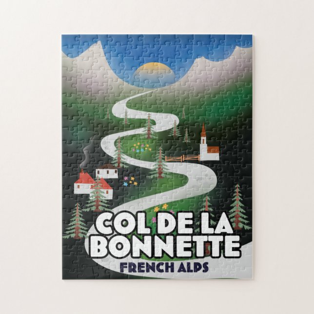 Col de la Bonette, Frankrike Pussel (Vertikal)
