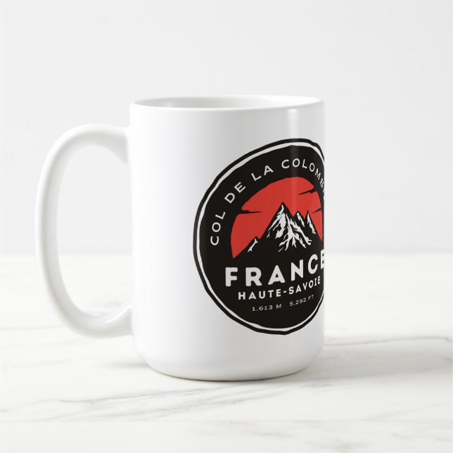 col de la colombiere,fransk alpes kaffemugg (Vänster)
