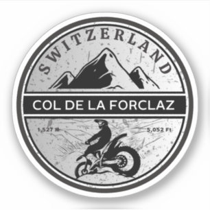 Col de la Forclaz schweiziska alperna motorcykeltu Klistermärken