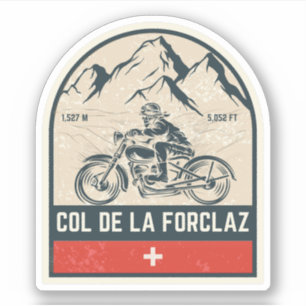 Col de la Forclaz schweiziska alperna motorcykeltu Klistermärken