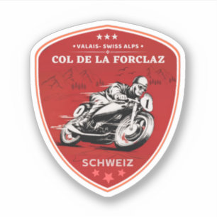 Col de la Forclaz schweiziska alperna motorcykeltu Klistermärken