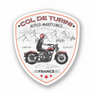 Col de Turini, Alpes Maritimes Klistermärken