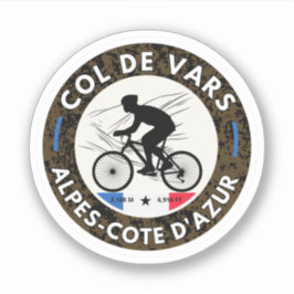 Col de Vars franska Alperna cykeltur Klistermärken