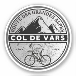Col de Vars franska Alperna cykeltur Klistermärken