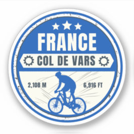 Col de Vars franska Alperna cykeltur Klistermärken