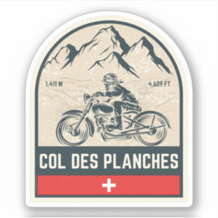 Col des Planches schweiziska alperna motorcykeltur Klistermärken