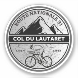 Col du Lautaret franska Alperna cykeltur Klistermärken
