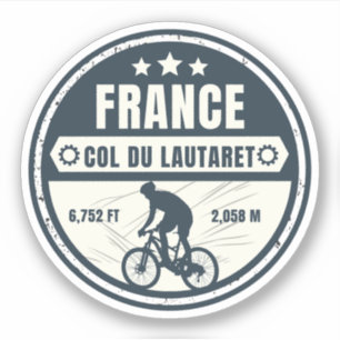 Col du Lautaret franska Alperna cykeltur Klistermärken