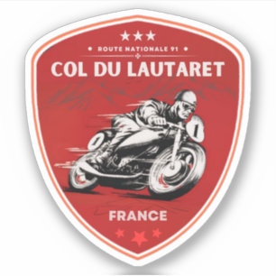 Col du Lautaret franska Alperna motorcykel tur Klistermärken