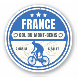 Col du Mont Cenis franska massivet Alpin cykel  Klistermärken