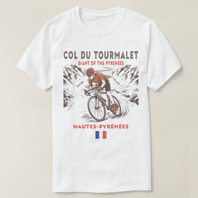 Col du Tourmalet Cykling | Pyrenéernas jätte T Shirt (Design framsida)