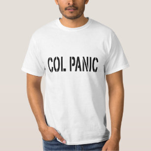COL PANIC - Punny White Shirt for Unix/Linux Geeks Tee