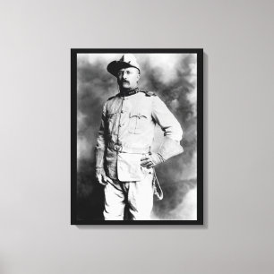 Col. Theodore Roosevelt, 1st Cavalry_War avbildar Canvastryck