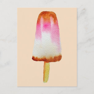 Cola popsicle Söt Summertime vattenfärgsdel Vykort