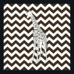 Cola Safari Chevron med pop Art Giraffe Poster<br><div class="desc">Modet Chevron mönster i Emporio Moffas safari Moods färg palett,  med popkonsgiraffe på ena sidan.</div>