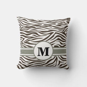 Cola Safari Zebra med Monogram Kudde