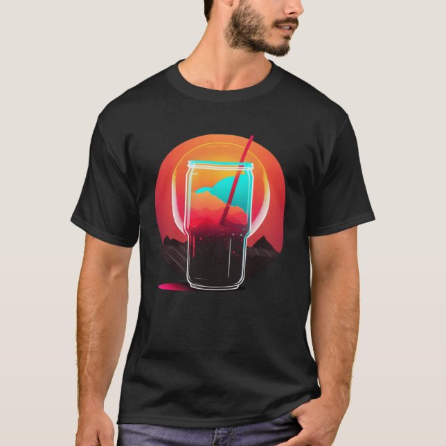Cola Synthwave 80s Retrowave Aesthetic  1 T Shirt (Framsida)