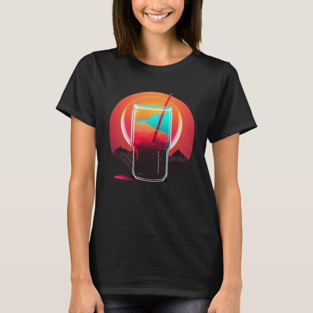 Cola Synthwave 80s Retrowave Aesthetic  1 T Shirt (Framsida)