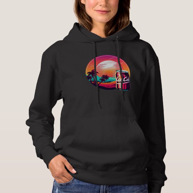 Cola Synthwave 80s Retrowave Aesthetic T Shirt (Framsida)