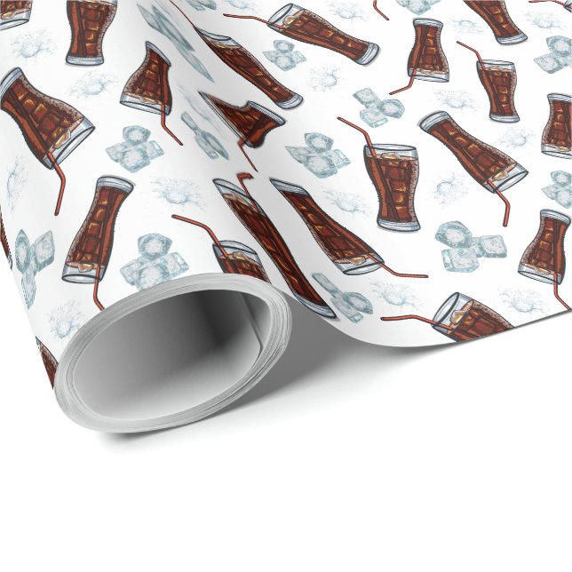 Cola Wrapping Papper Presentpapper (Rullad Hörn)