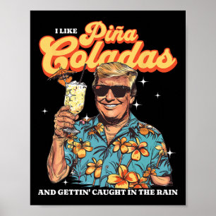 Coladas Donald Trump Summer Vacation Hawaii Beach Poster