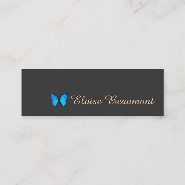Colbalt Blue Butterfly Nature Mini Visitkort (Framsida)