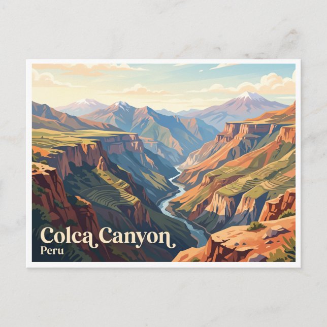Colca Canyon Chivay Peru Vykort (Framsida)