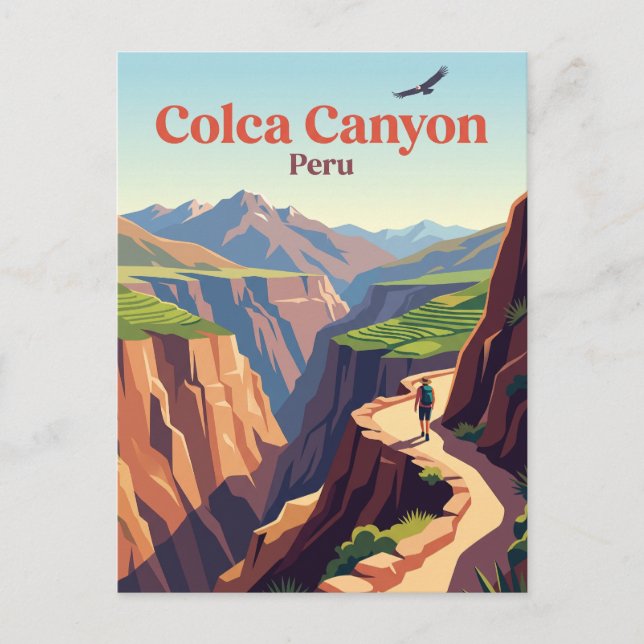 Colca Canyon Peru Vykort (Framsida)